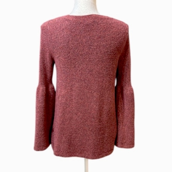 American Eagle Outfitters Sweater burgundy Heather with bell sleeves medium - Picture 5 of 10